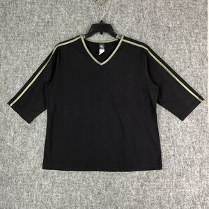 Junonia Shirt Womens‎ 0X Plus Black Basic Top Short-Sleeve Casual